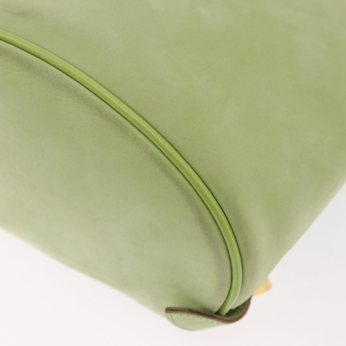 Salvatore Ferragamo Gancini Suede Green Suede Backpack Bag (Pre-Owned)