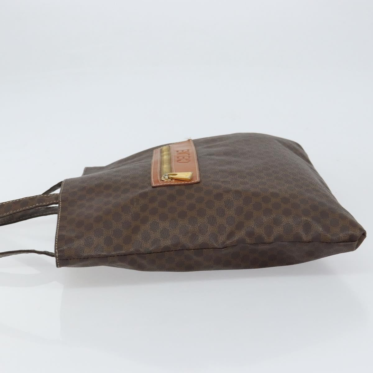Celine Vintage Macadam Canvas Brown Canvas Tote Bag Bag (Pre-Owned)