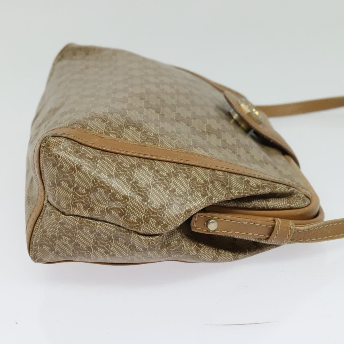 Celine Macadam Shoulder Pvc Leather Beige Pvc Bag (Pre-Owned)