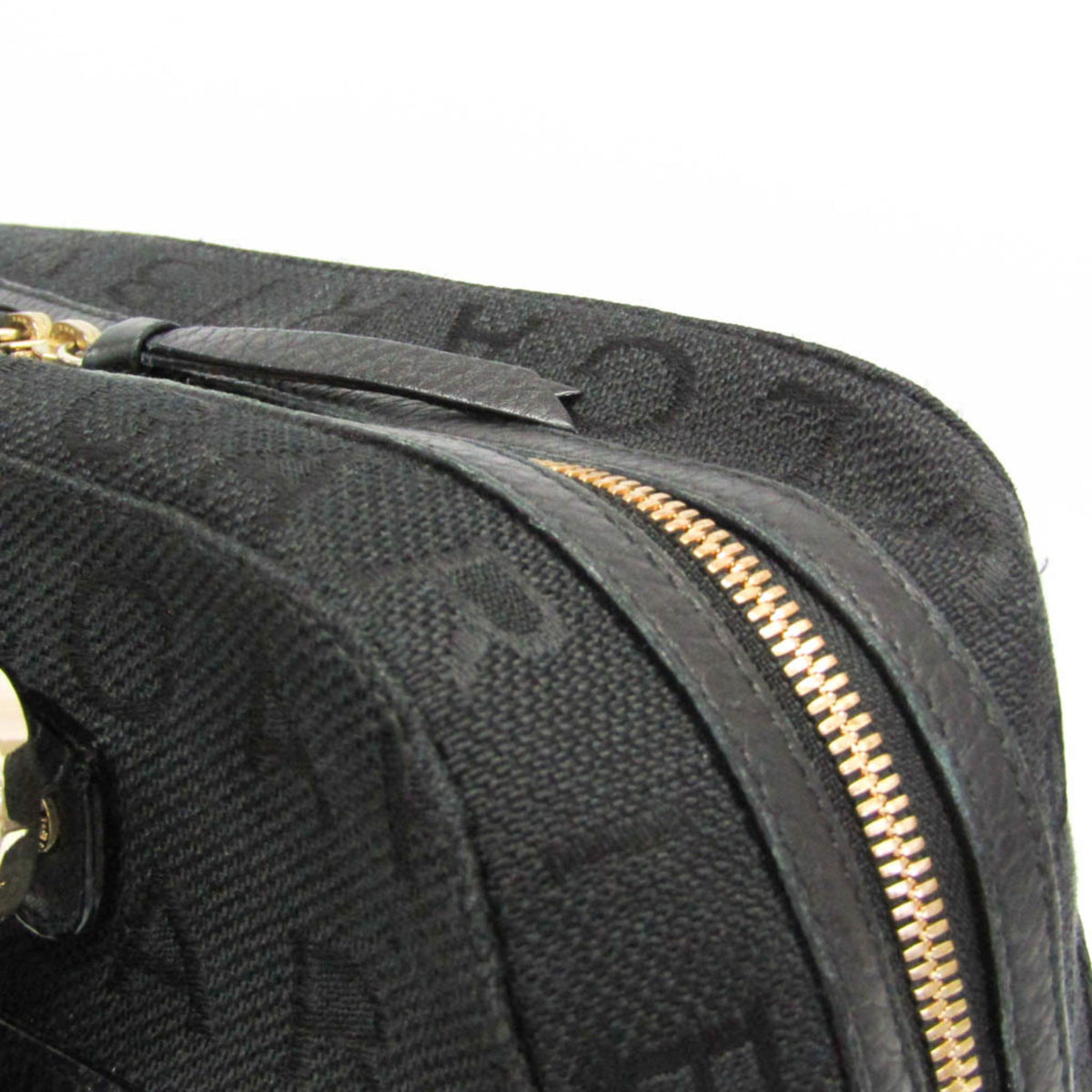 Bvlgari Logomania Canvas Black Canvas Handbag (Pre-Owned)