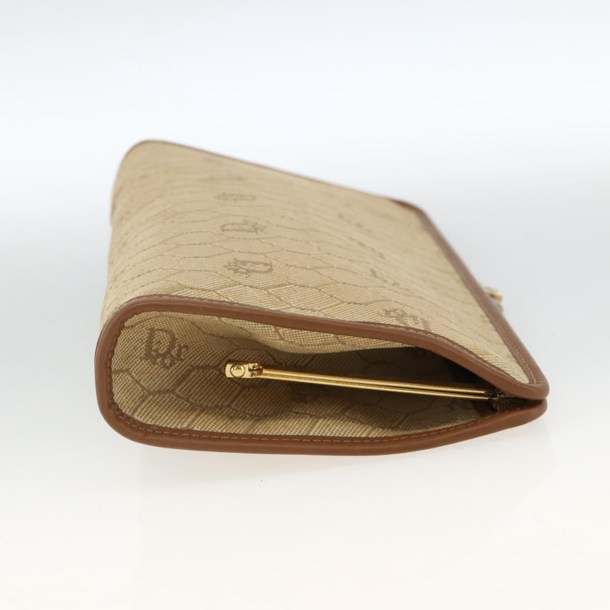 Christian Dior Vintage Honeycomb Clutch Canvas Beige Canvas Clutche & Pouche Bag (Pre-Owned)