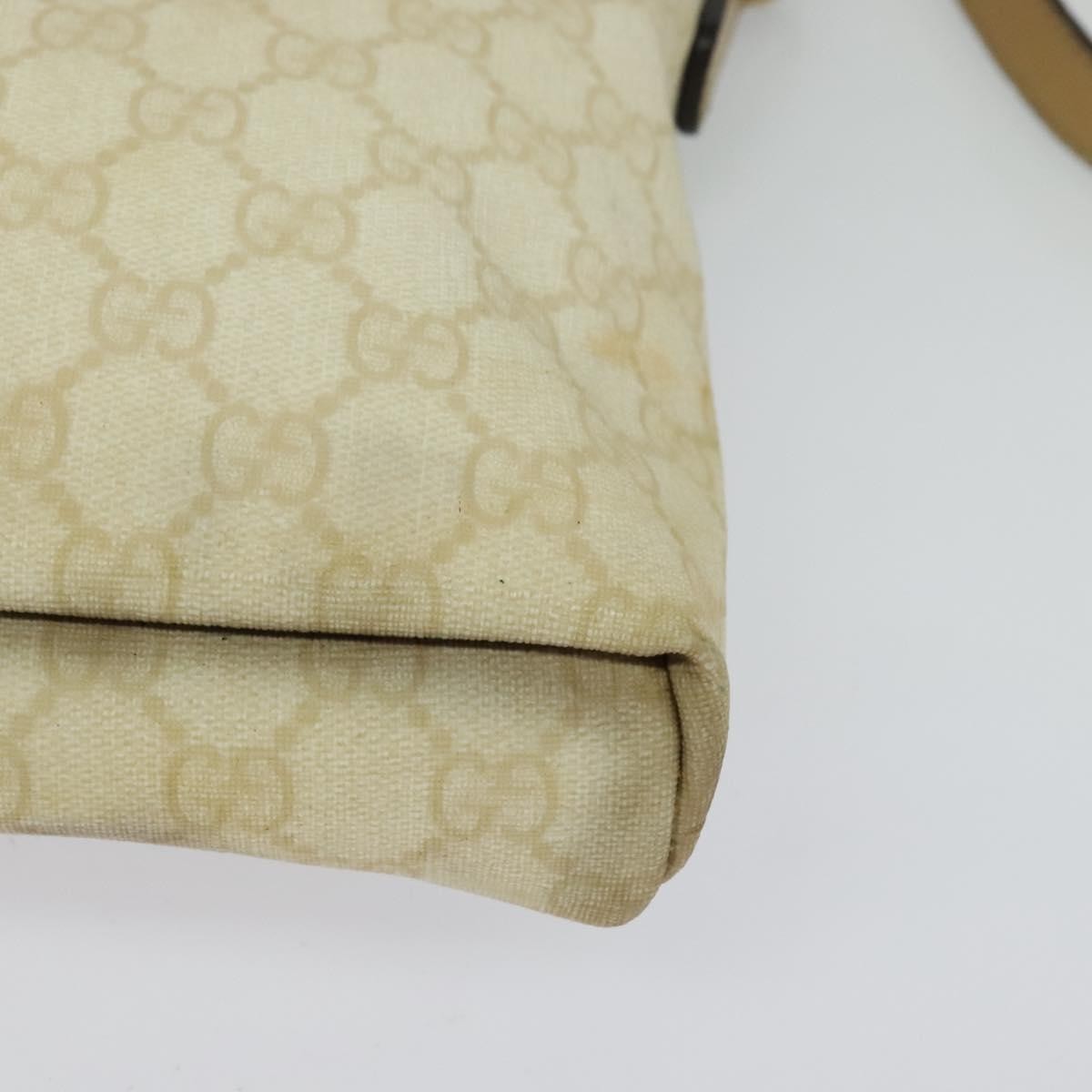 Gucci Flap Messenger Gg Coated Canvas Beige Pvc Shoulder Bag Bag (Pre-Owned)