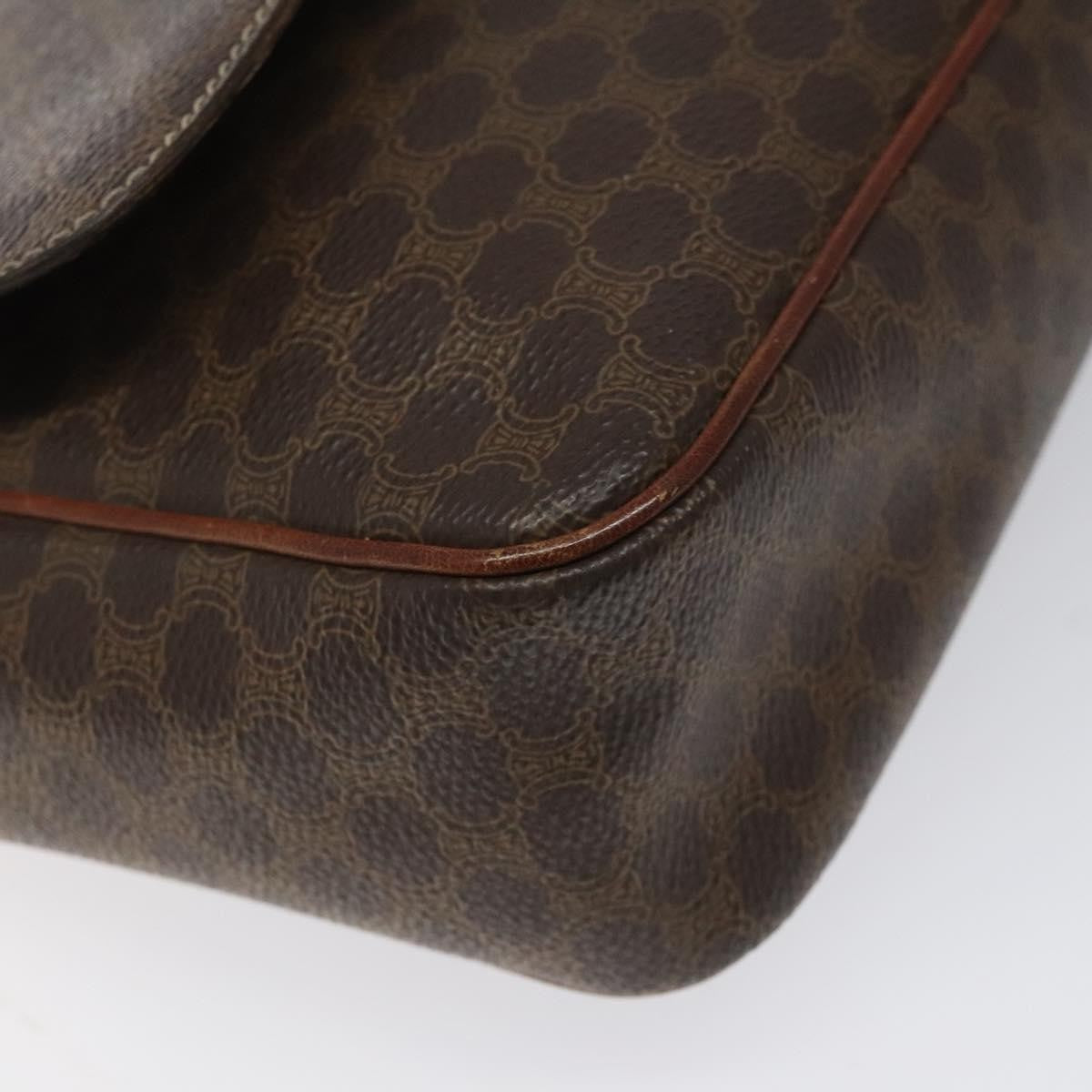 Celine Macadam Shoulder Canvas Brown Canvas Shoulder Bag Bag (Pre-Owned)
