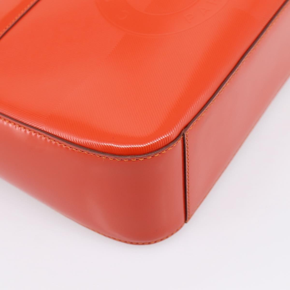 Celine Top Handle Leather Orange Leather Handbag (Pre-Owned)