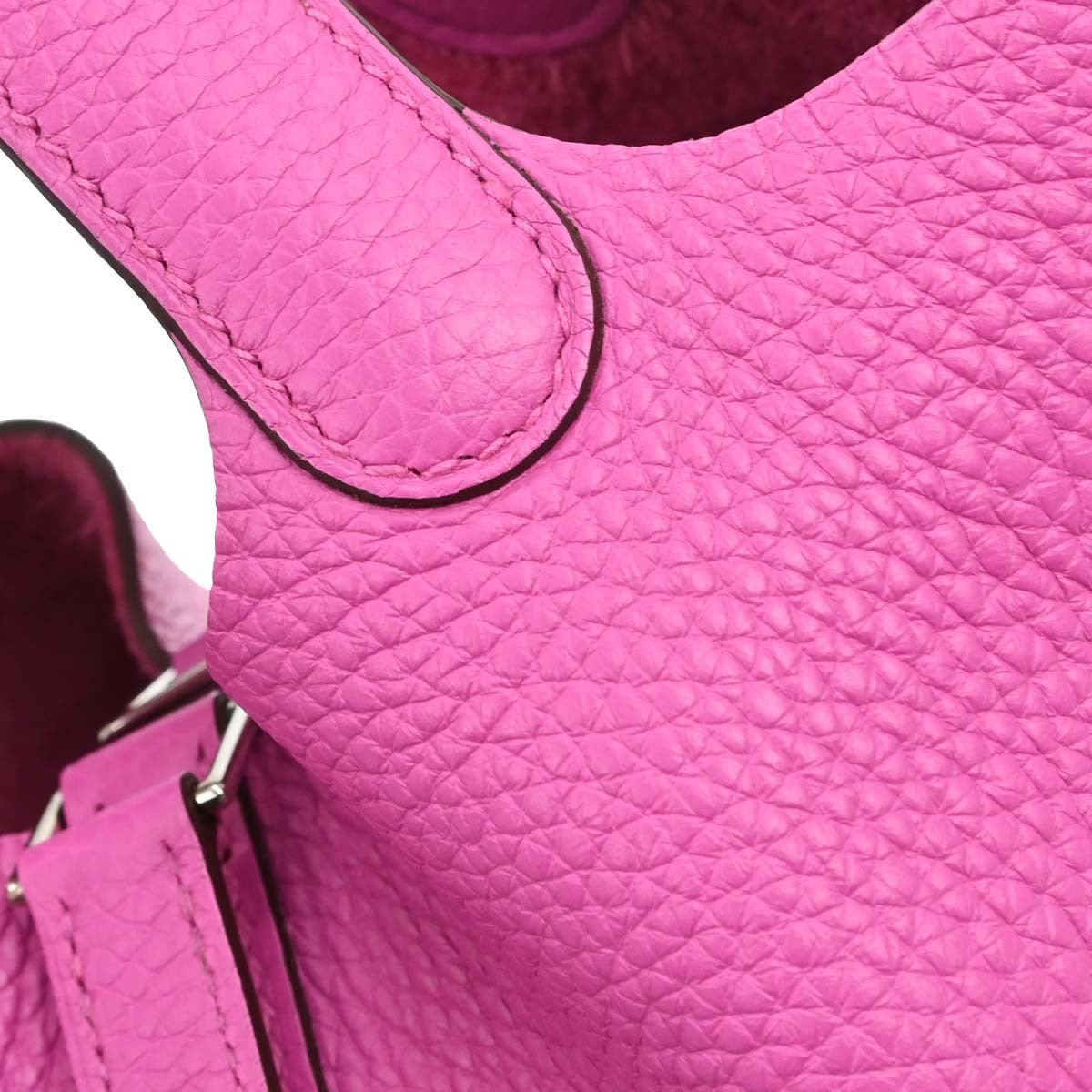 Hermes Picotin Lock Clemence Pink Leather Handbag (Pre-Owned)