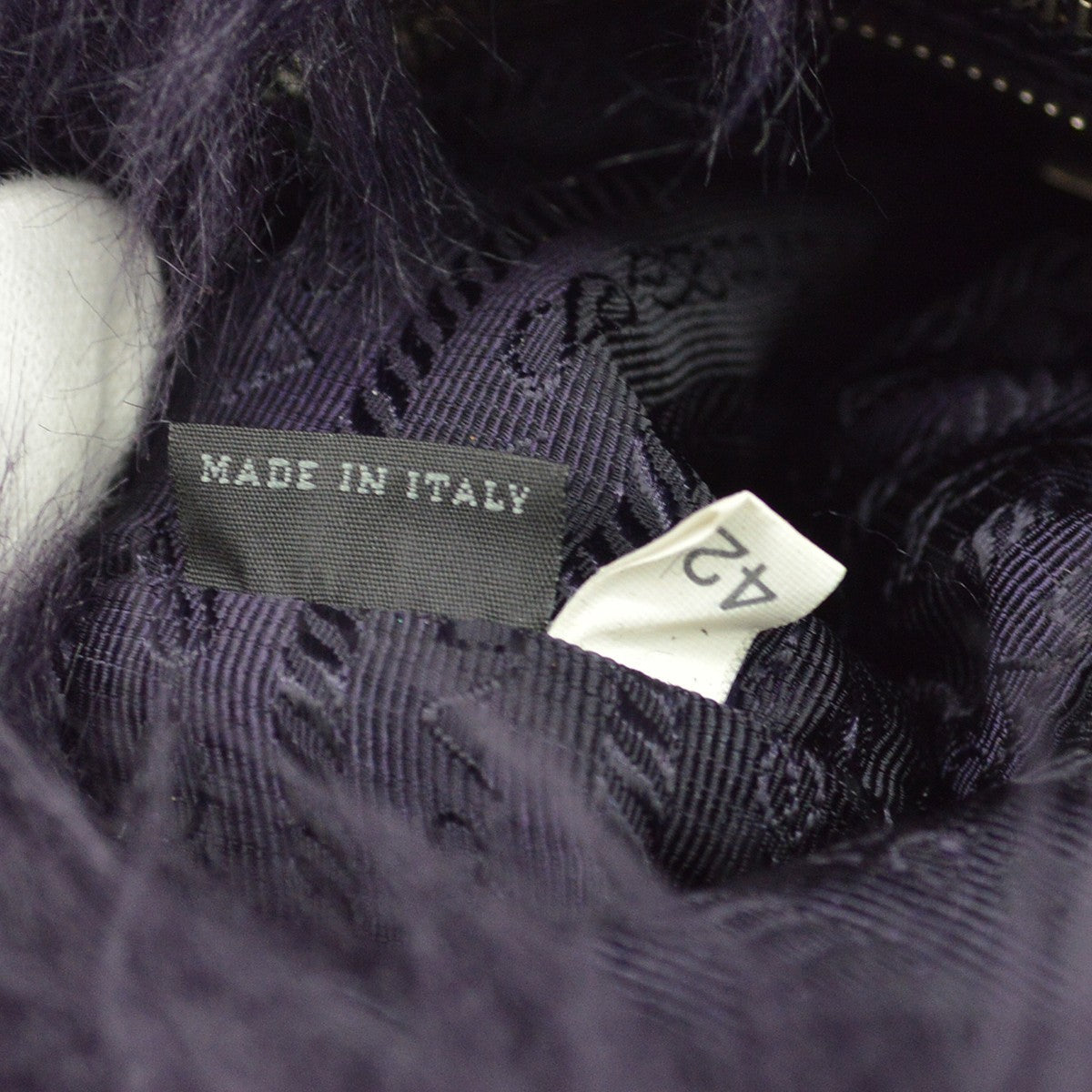 Prada Clutch Faux Fur Purple Fur Clutche & Pouche Bag (Pre-Owned)