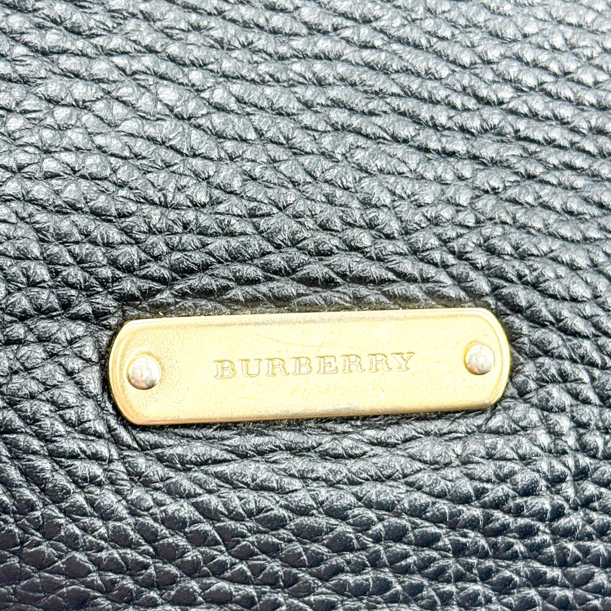 Burberry Bridle Salisbury Leather Black Leather Tote Bag Bag (Pre-Owned)
