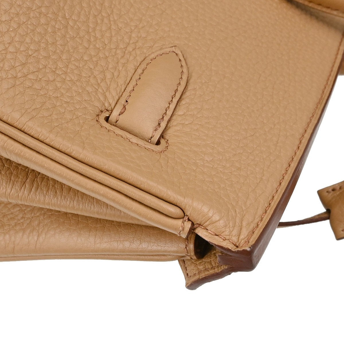 Hermes Birkin Brown Togo With Palladium Hardware Camel Leather Handbag (Pre-Owned)