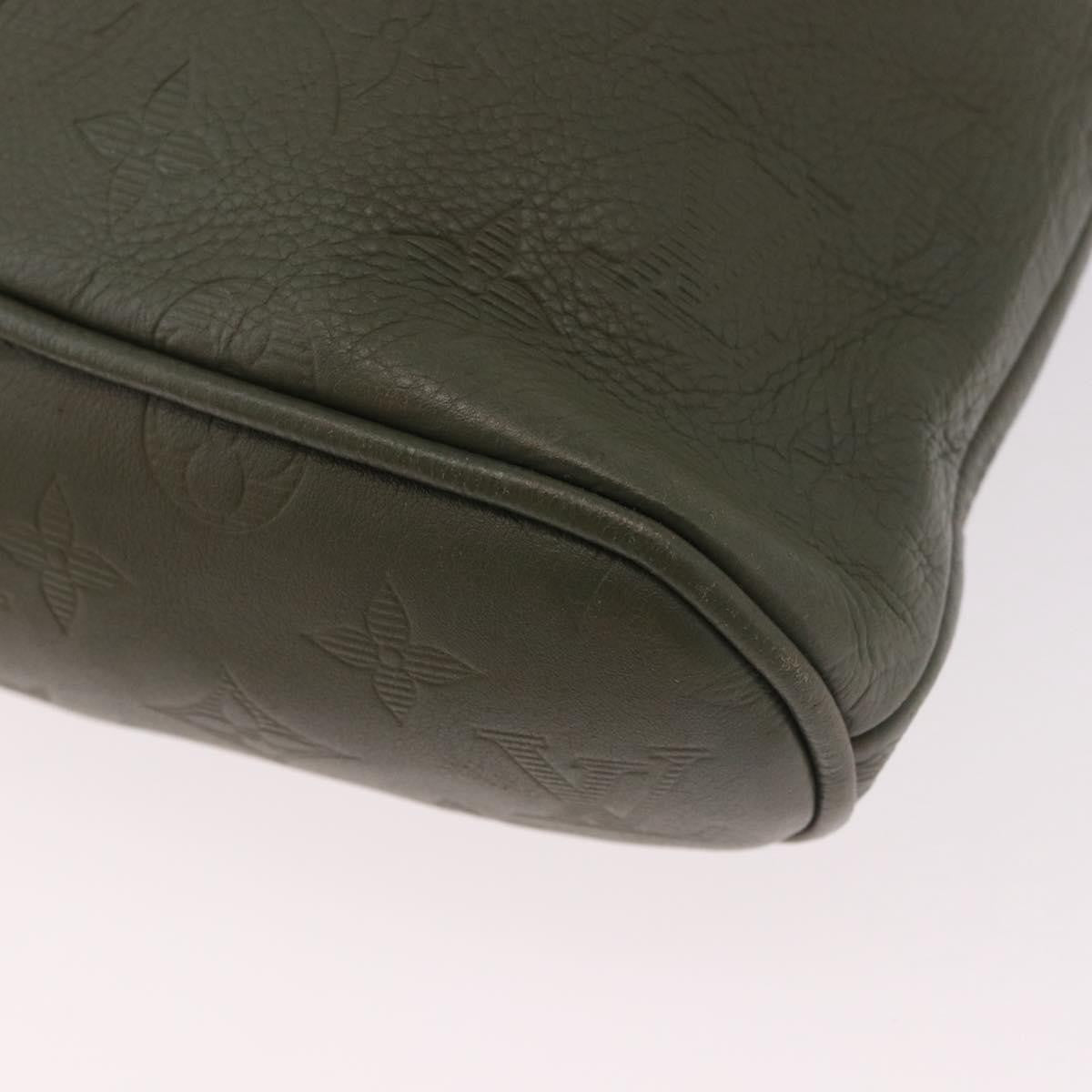Louis Vuitton Chalk Sling Monogram Shadow Leather Green Canvas Shoulder Bag Bag (Pre-Owned)