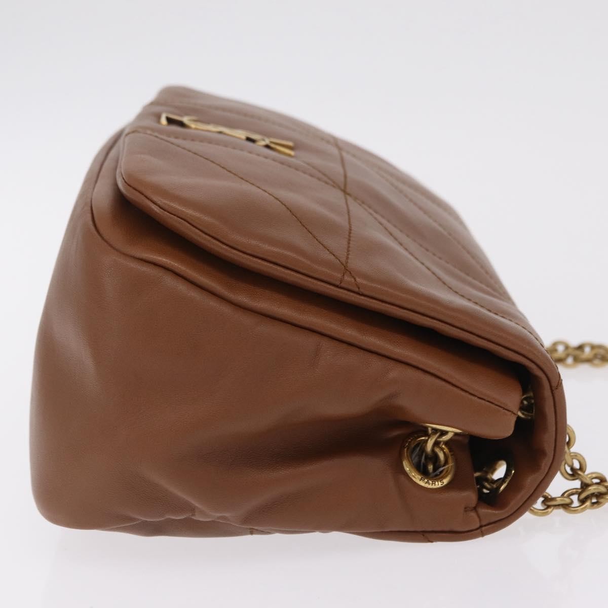 Saint Laurent Jamie 4.3 Quilted Leather Brown Leather Shoulder Bag Bag (Pre-Owned)