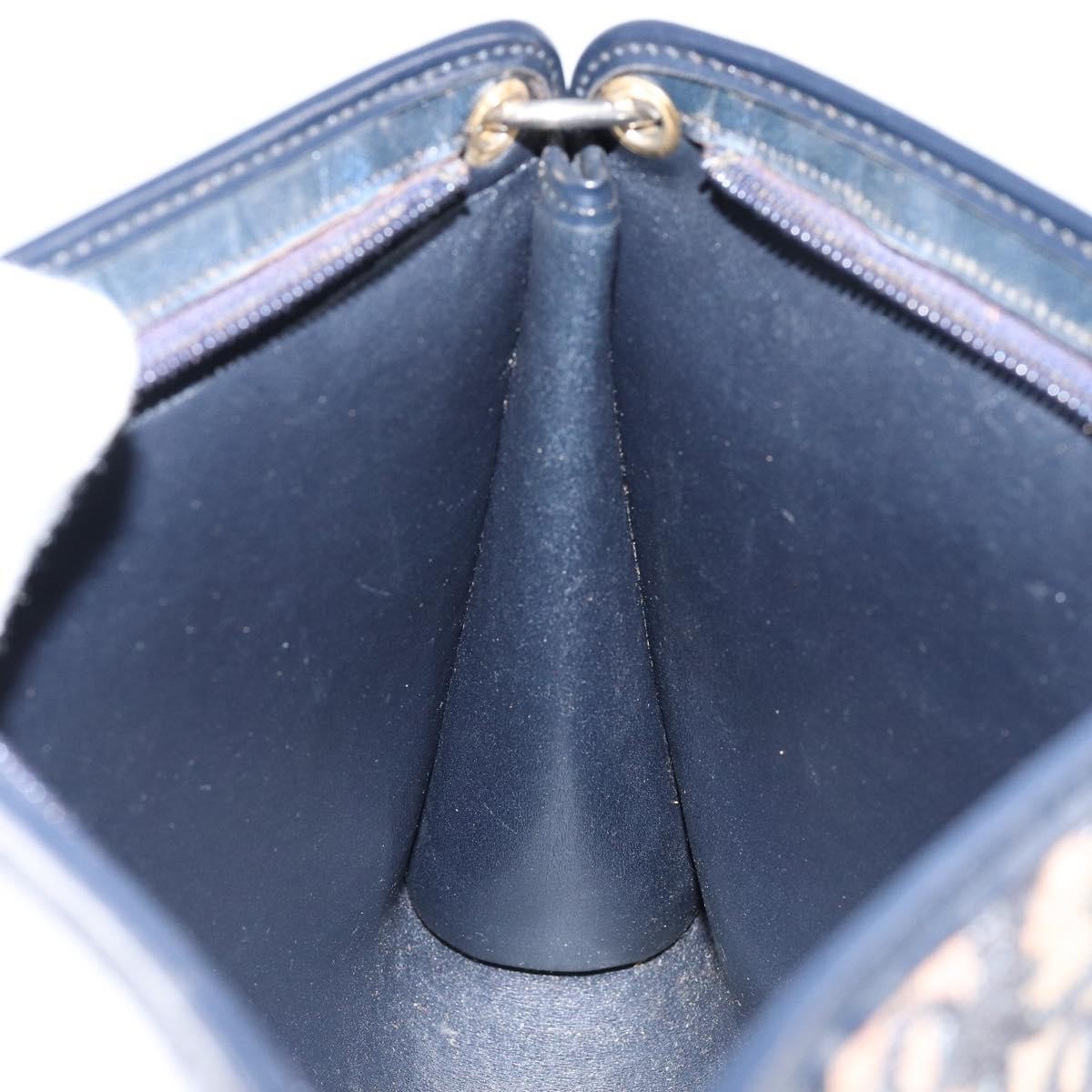 Christian Dior Vintage Trotter Canvas Navy Canvas Shoulder Bag Bag (Pre-Owned)