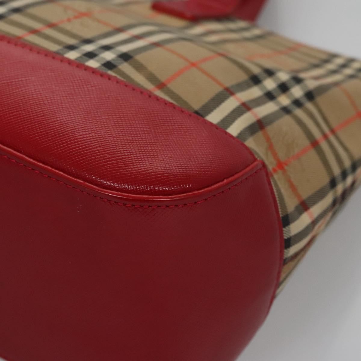Burberry Nova Check Nova Check Canvas And Leather Beige Canvas Handbag (Pre-Owned)