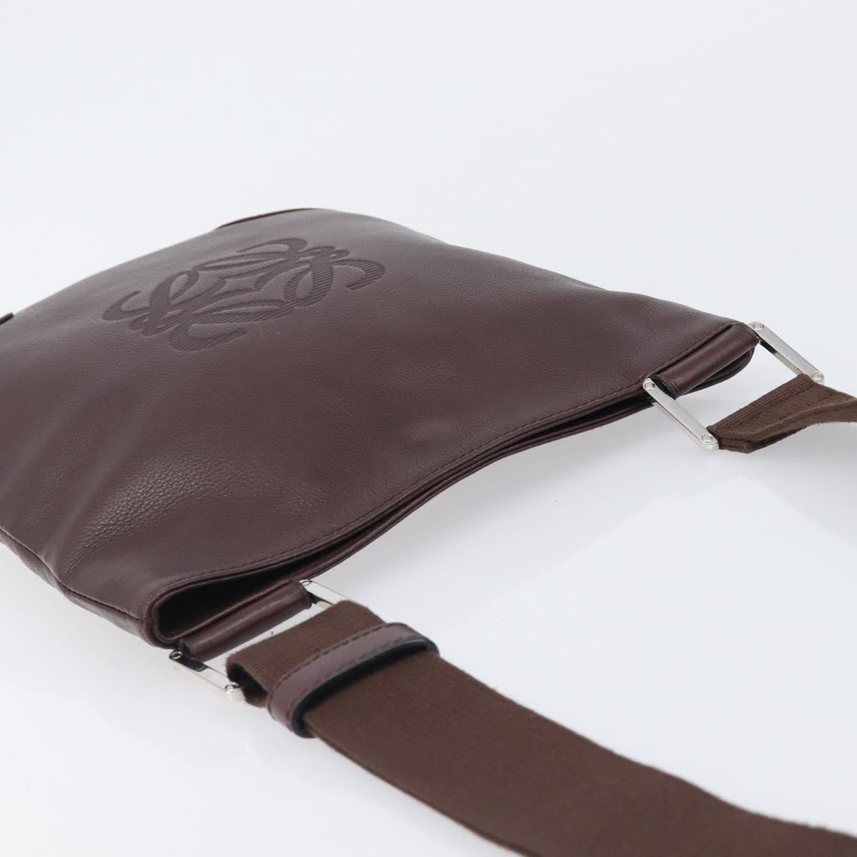 Loewe Anagram Leather Brown Leather Shoulder Bag Bag (Pre-Owned)