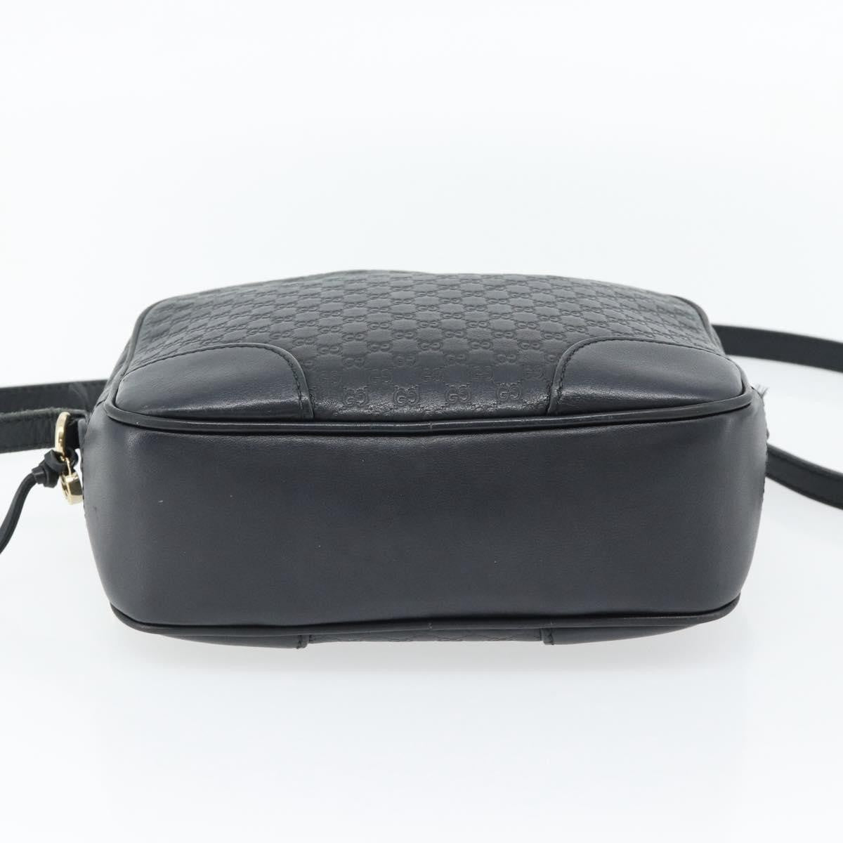 Gucci Bree Microguccissima Motif Gg Black Leather Shoulder Bag Bag (Pre-Owned)