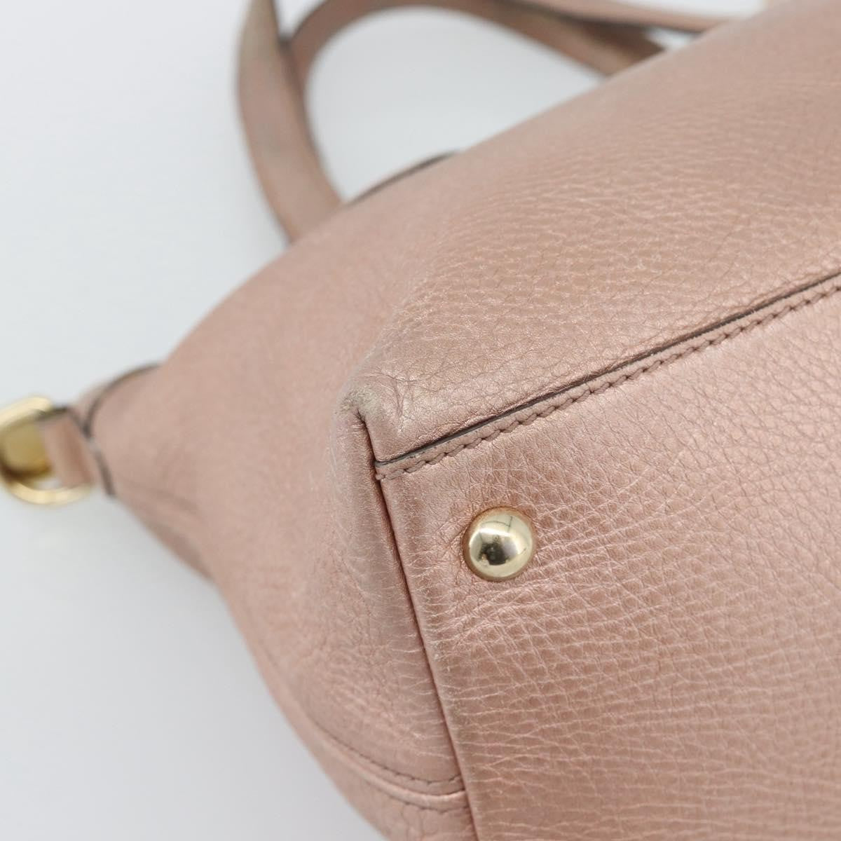 Gucci Soho Convertible Top Handle Leather Pink Leather Handbag (Pre-Owned)