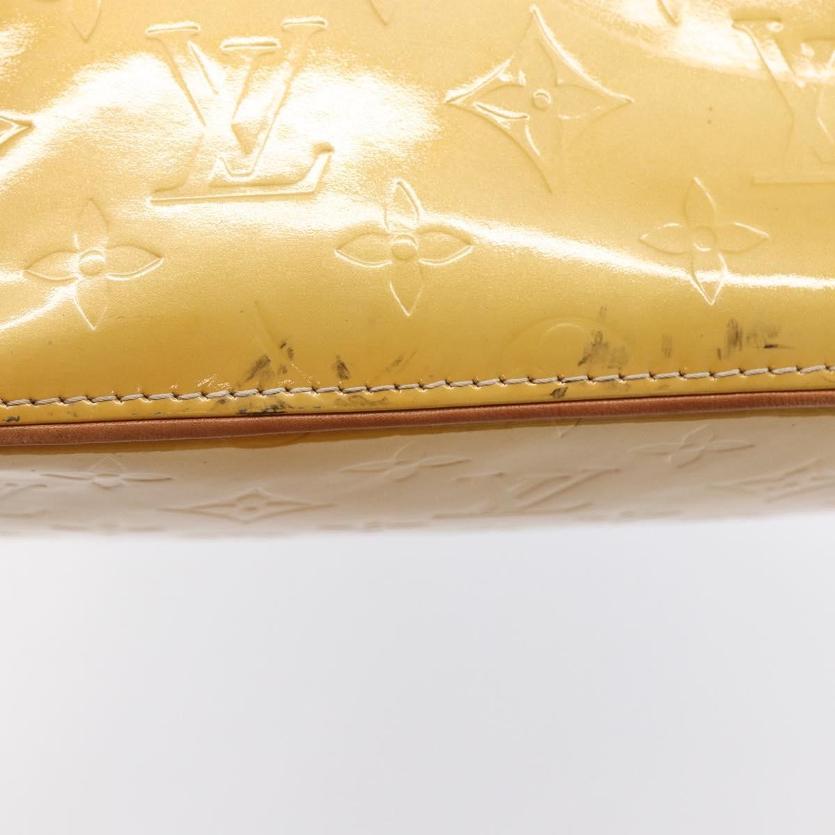Louis Vuitton Houston Monogram Vernis Beige Patent_Leather Handbag (Pre-Owned)