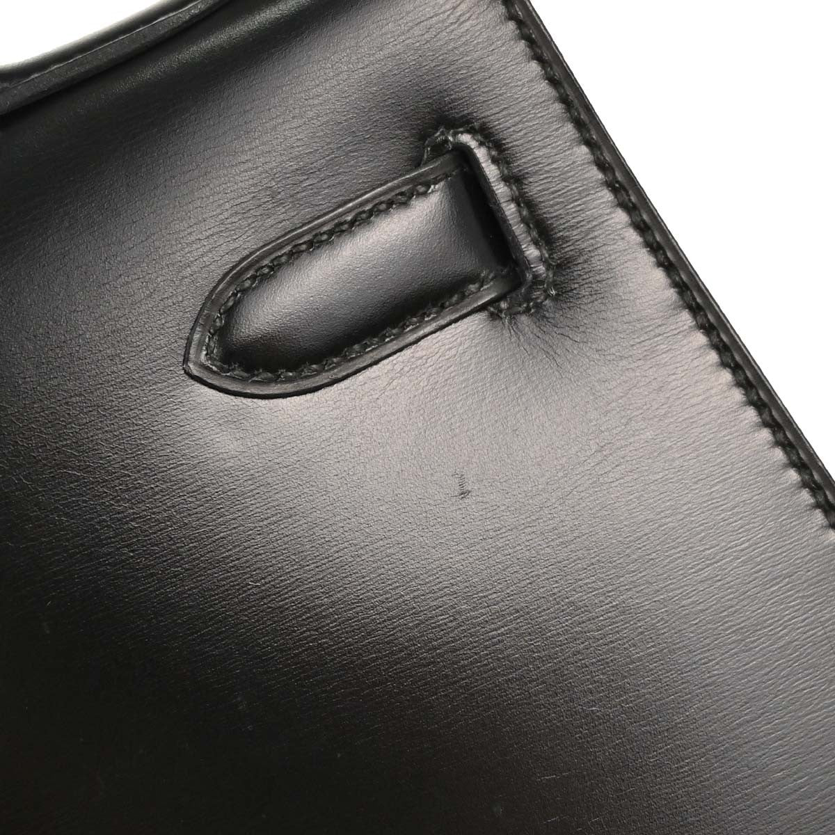 Hermes Kelly Sellier Box Calf Black Calfskin Handbag (Pre-Owned)
