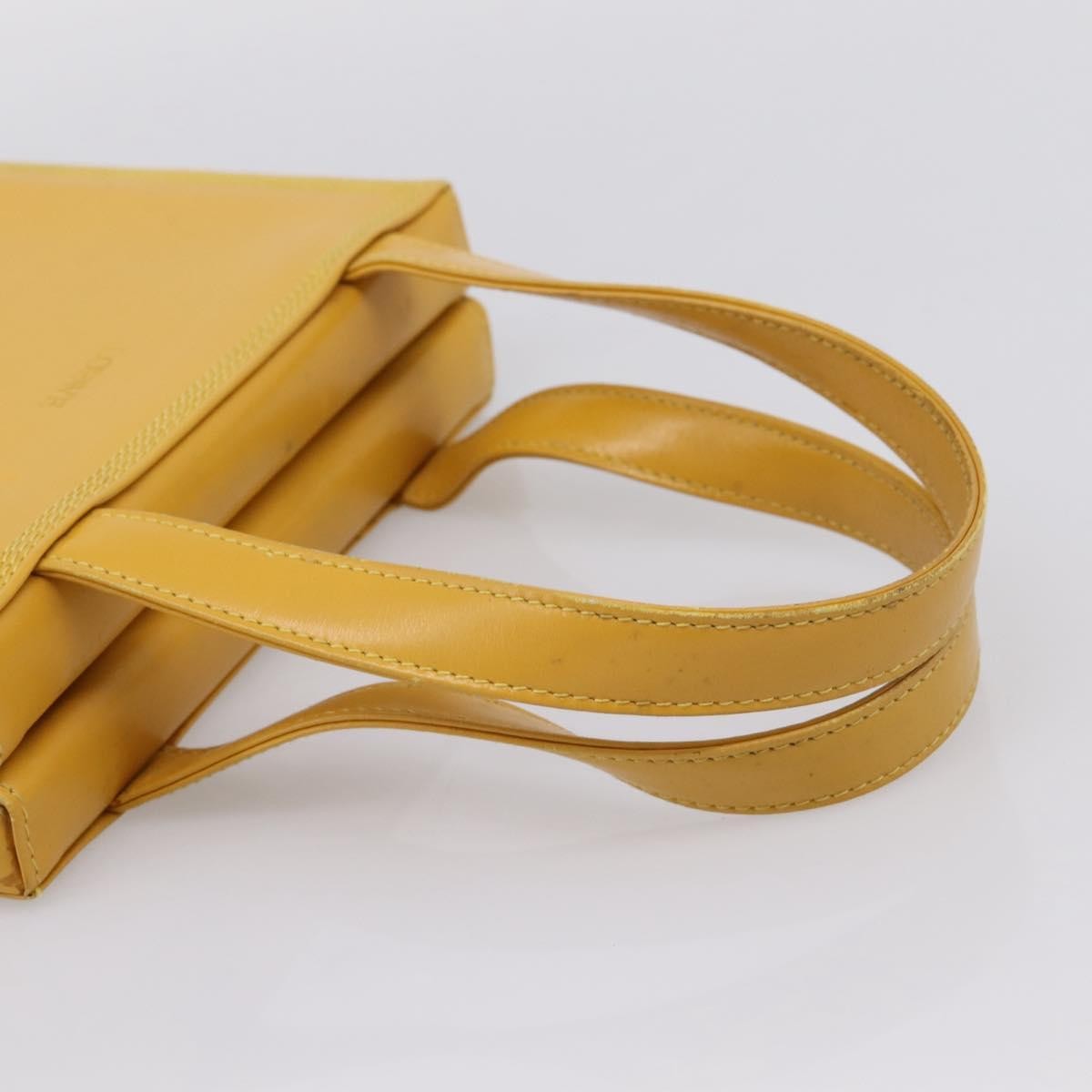 Loewe Vintage Square Tote Leather Yellow Leather Tote Bag Bag (Pre-Owned)