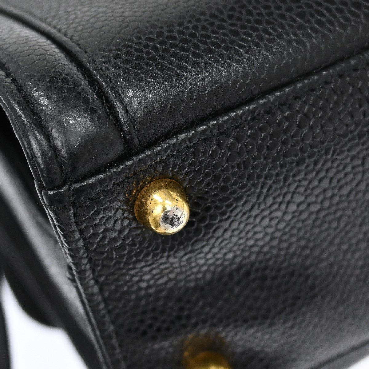 Chanel Vintage Timeless Cc Messenger Caviar Black Leather Shoulder Bag Bag (Pre-Owned)