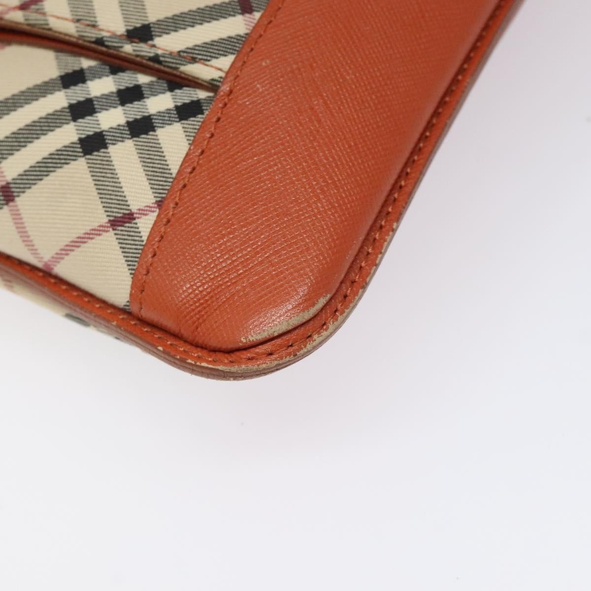 Burberry Nova Check Canvas And Leather Beige Canvas Shoulder Bag Bag (Pre-Owned)