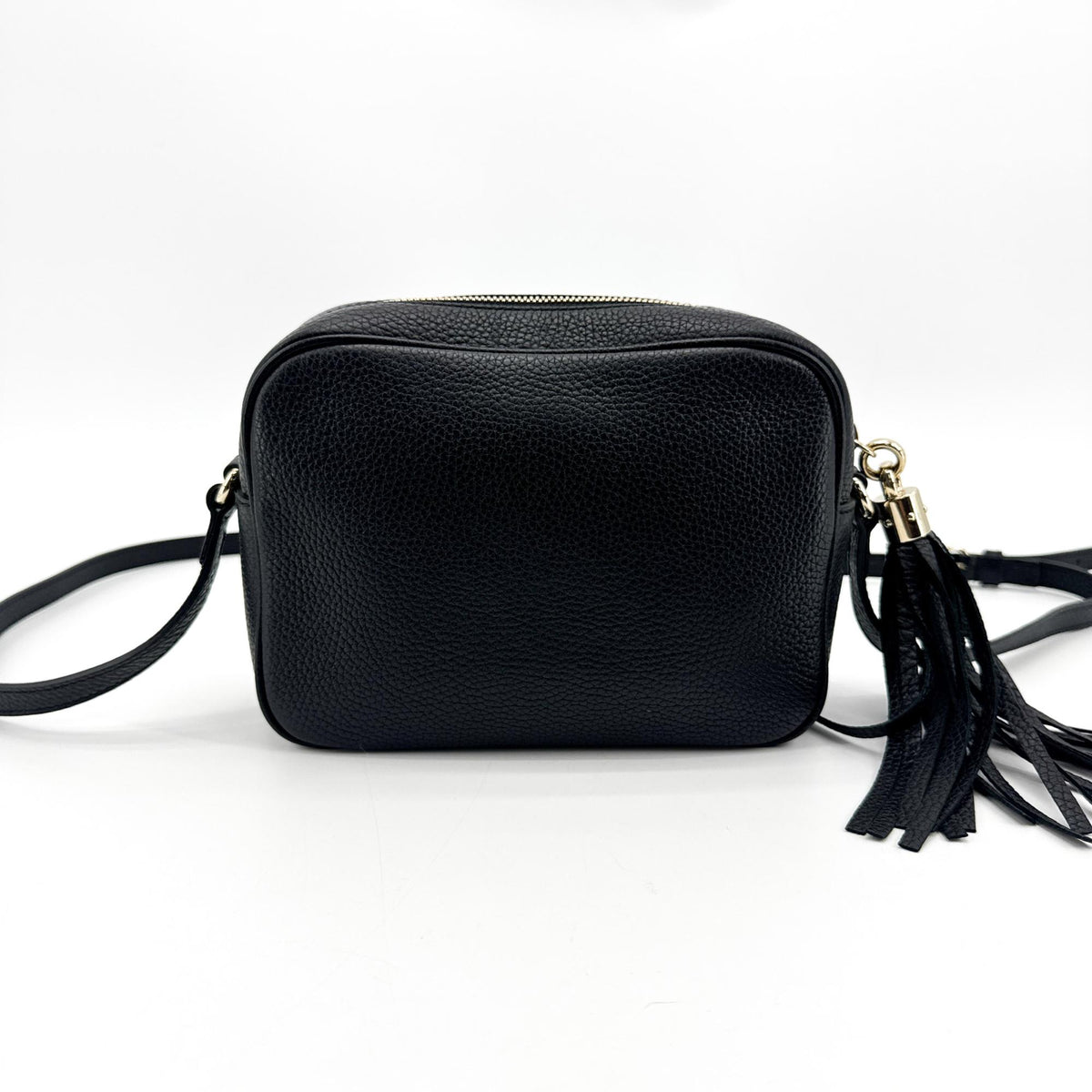 Gucci Soho Disco Leather Black Calfskin Crossbody Bag Bag (Pre-Owned)