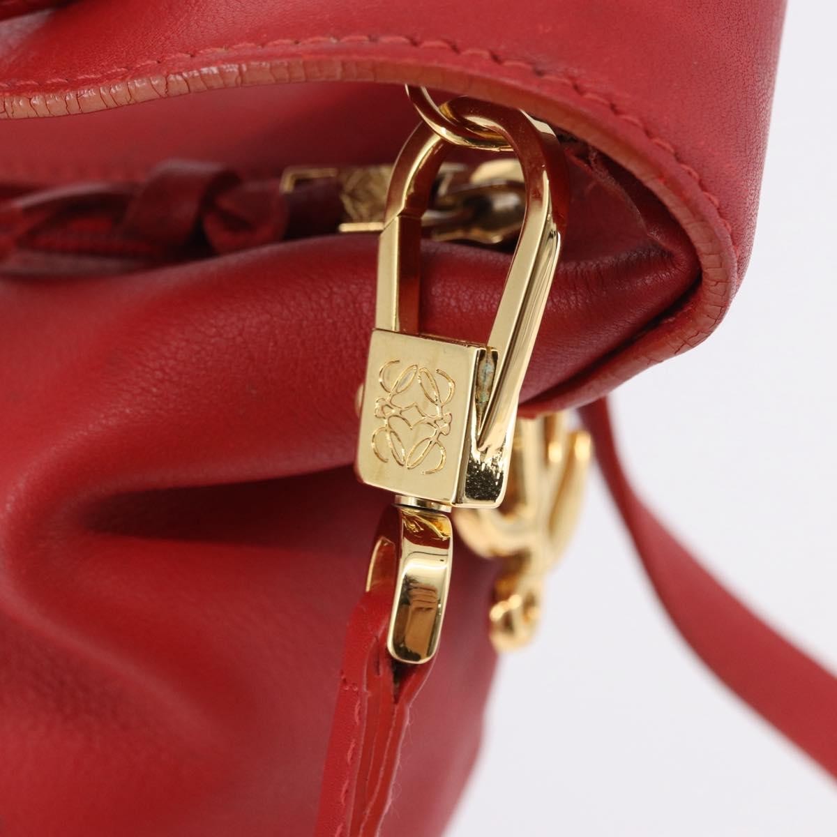 Loewe Vintage Leather Red Leather Shoulder Bag Bag (Pre-Owned)