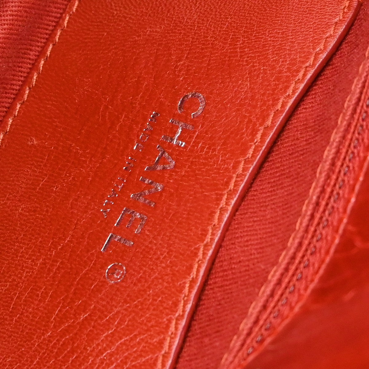 Chanel Just Mademoiselle Quilted Aged Calfskin Red Leather Shoulder Bag Bag (Pre-Owned)