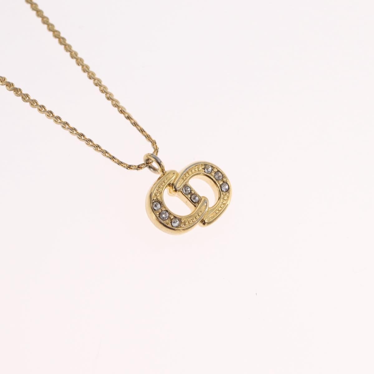 Christian Dior Cd Pendant Metal Gold Metal Necklace Jewelry (Pre-Owned)