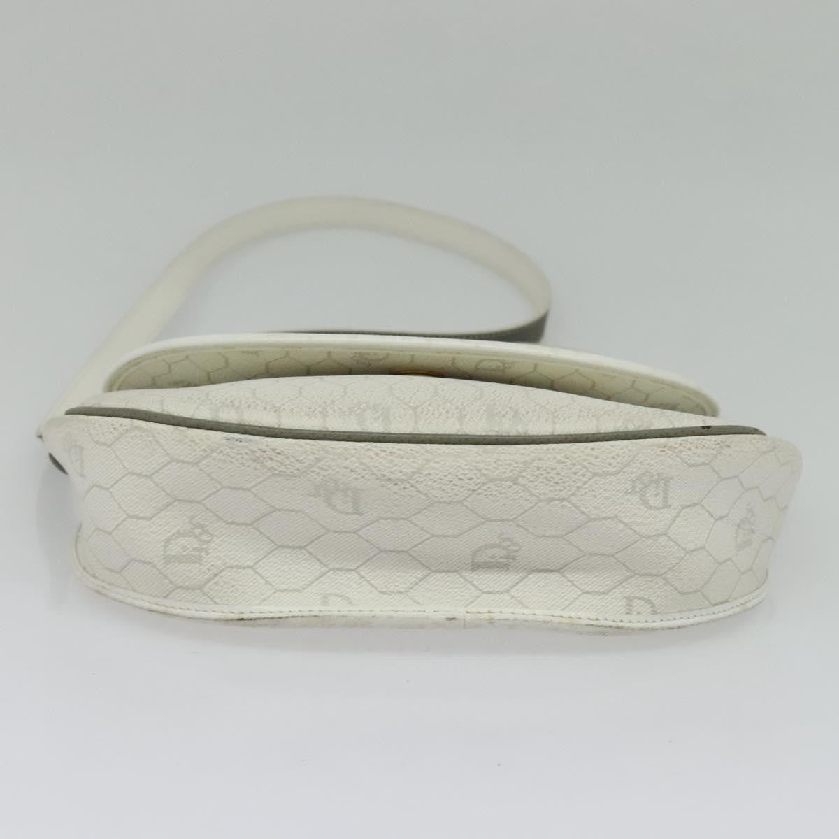 Christian Dior Vintage Honeycomb Flap Coated Canvas White Canvas Wallets Accessory (Pre-Owned)
