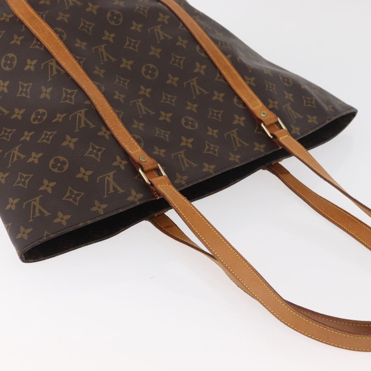 Louis Vuitton Shopping Sac Monogram Canvas Brown Canvas Handbag (Pre-Owned)