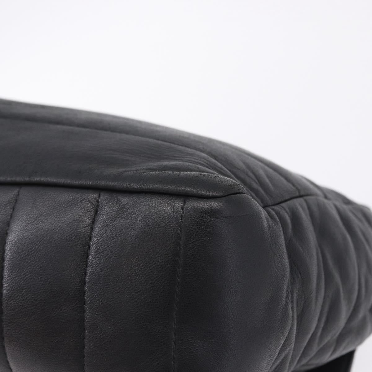 Chanel Vintage Reissue Flap Horizontal Quilt Lambskin Black Leather Shoulder Bag Bag (Pre-Owned)