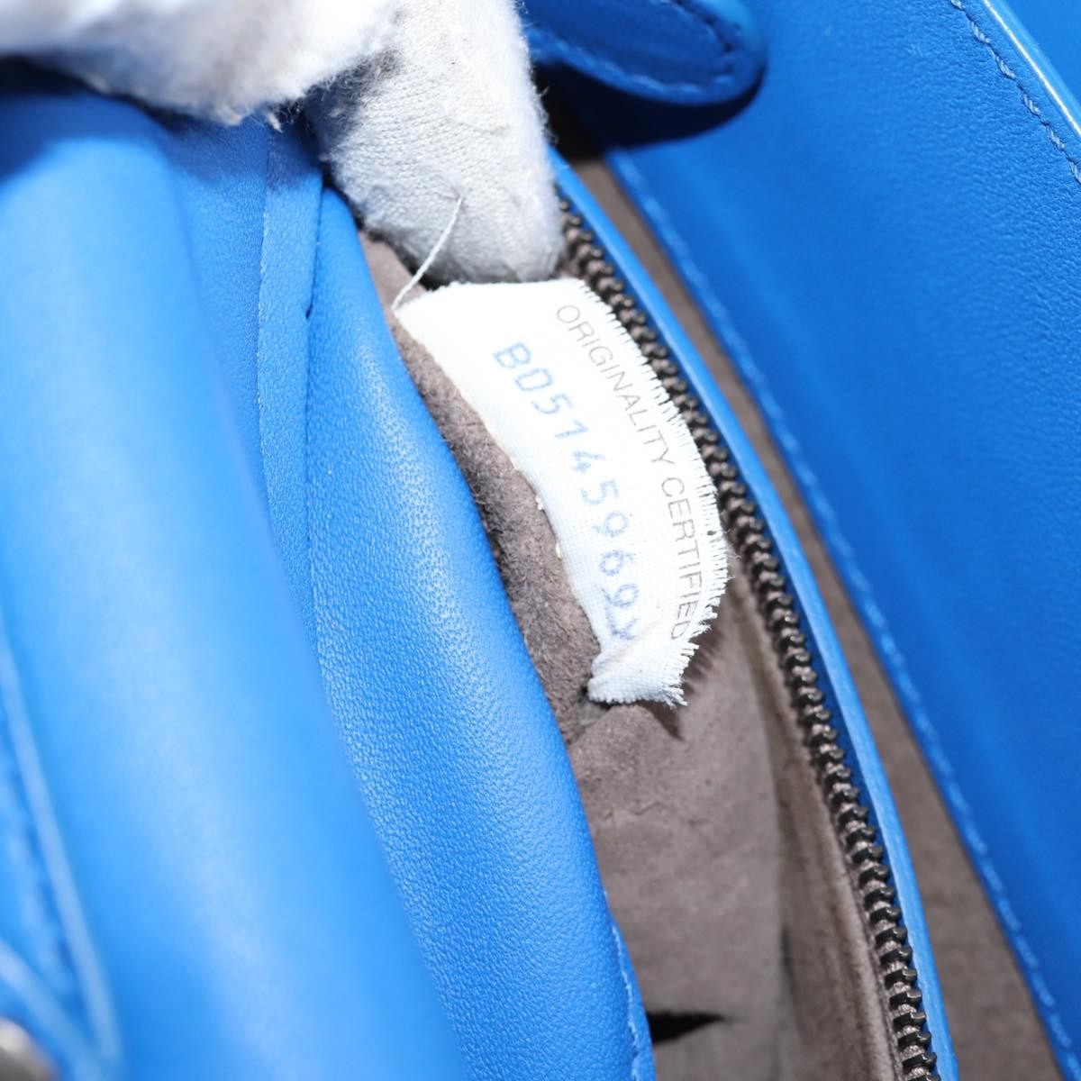 Bottega Veneta Double Compartment Flap Intrecciato Nappa Blue Leather Shoulder Bag Bag (Pre-Owned)