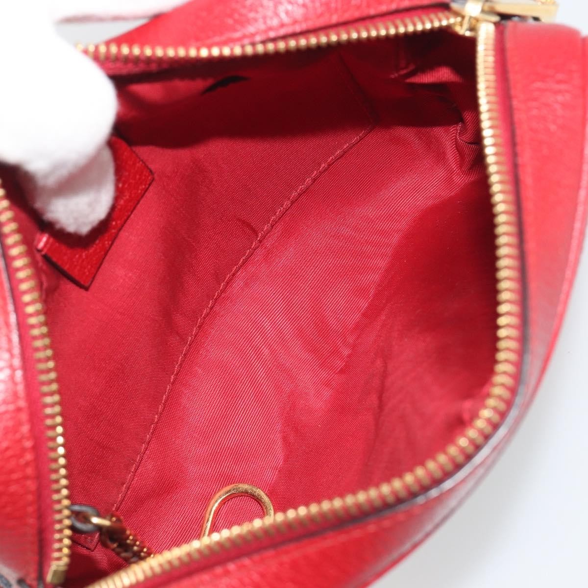 Gucci Ophidia Striped Canvas Red Canvas Shoulder Bag Bag (Pre-Owned)