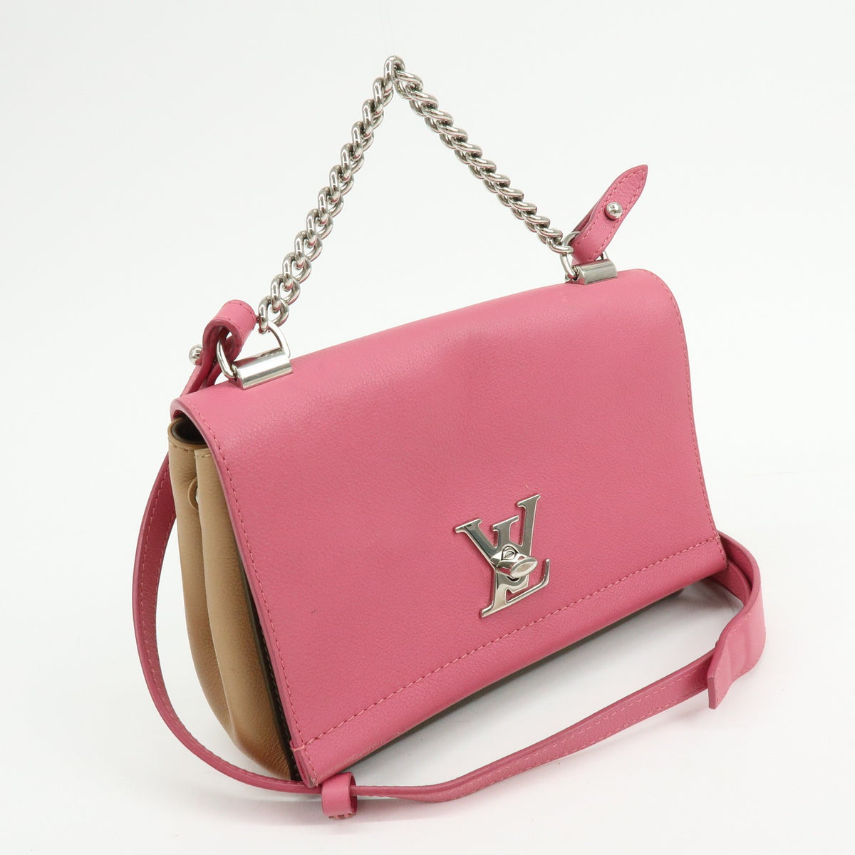 Louis Vuitton Lockme Ii Leather Pink Leather Shoulder Bag Bag (Pre-Owned)