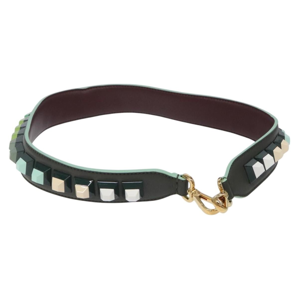 Fendi Strap You Shoulder Strap Leather Green Leather Straps Accessory (Pre-Owned)