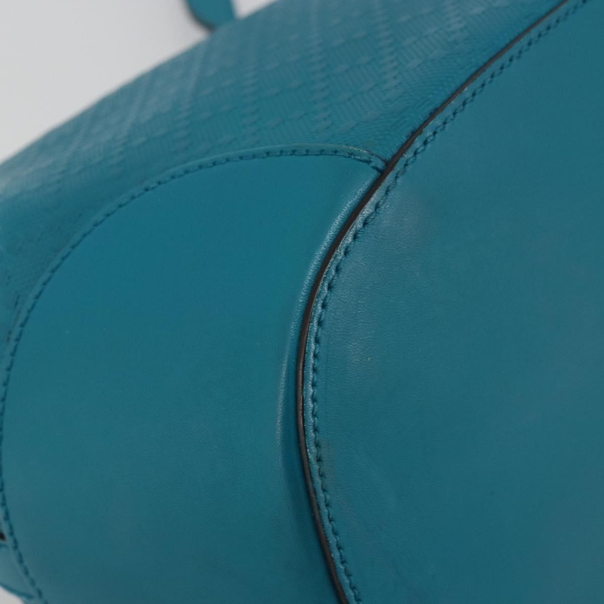 Gucci Bright Bucket Diamante Leather Blue Leather Shoulder Bag Bag (Pre-Owned)