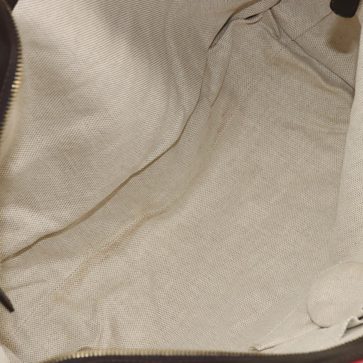 Gucci Original Zip Gg Canvas With Leather Red Canvas Tote Bag Bag (Pre-Owned)