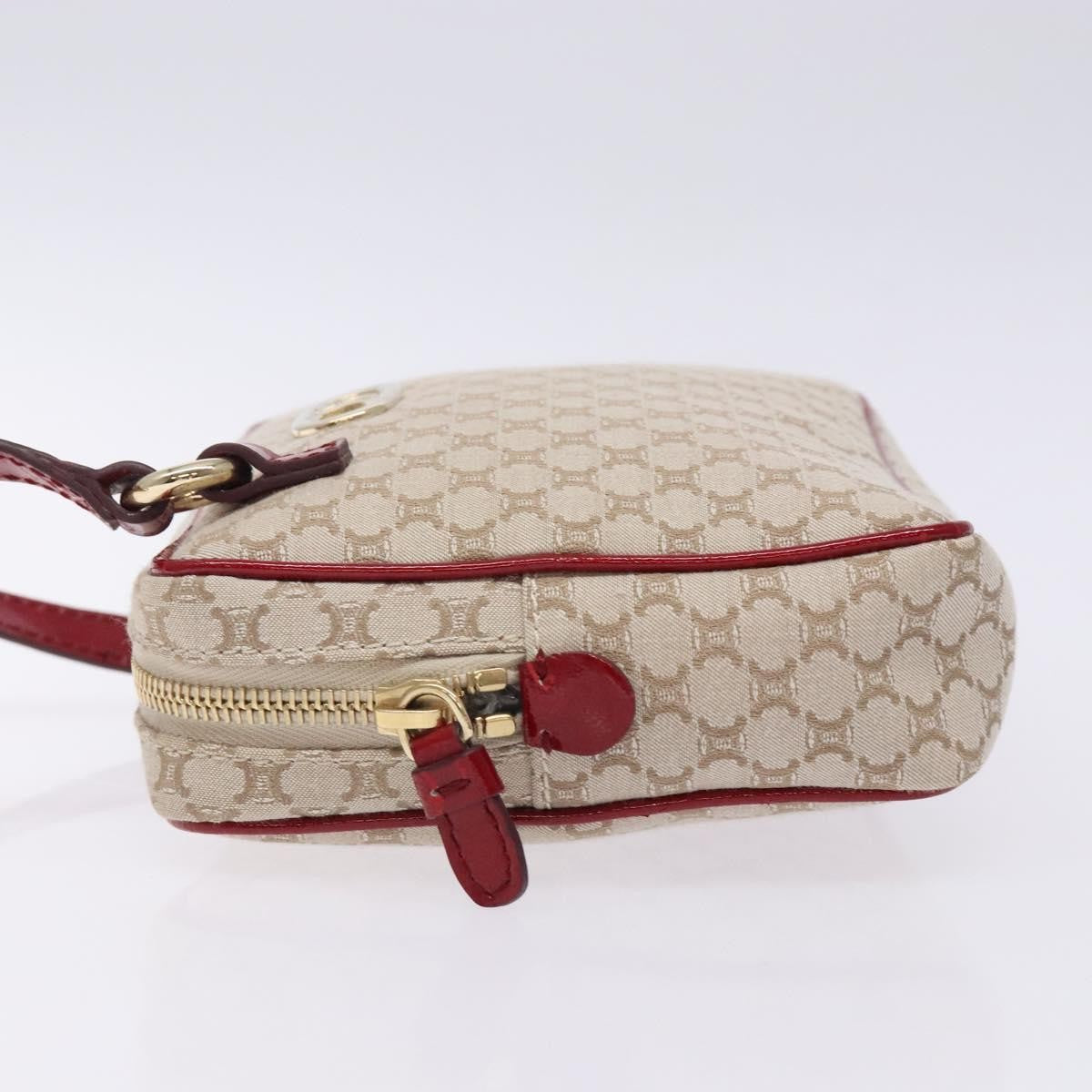 Celine Vintage Macadam Canvas Beige Canvas Shoulder Bag Bag (Pre-Owned)