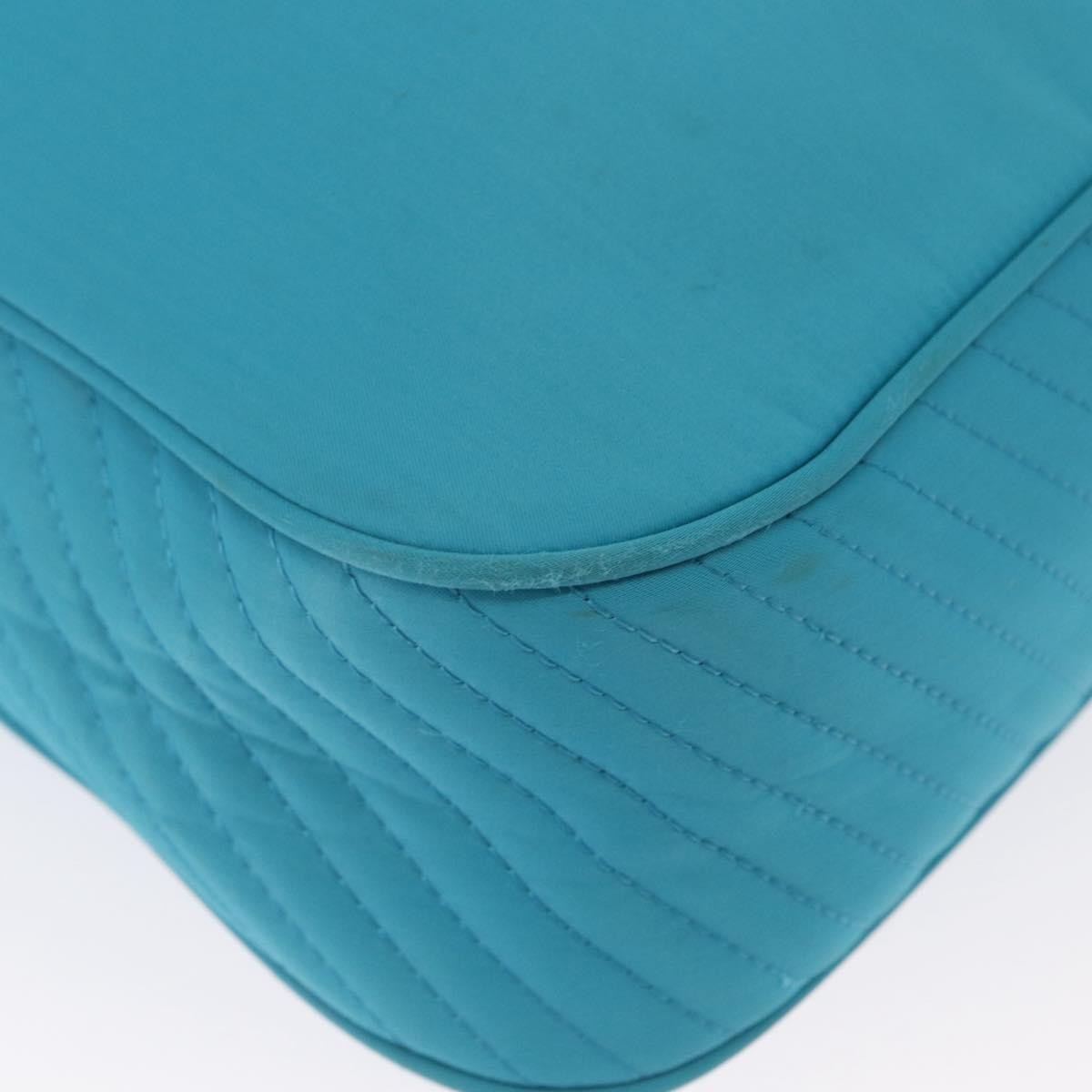 Saint Laurent Vintage Nylon Turquoise Nylon Shoulder Bag Bag (Pre-Owned)