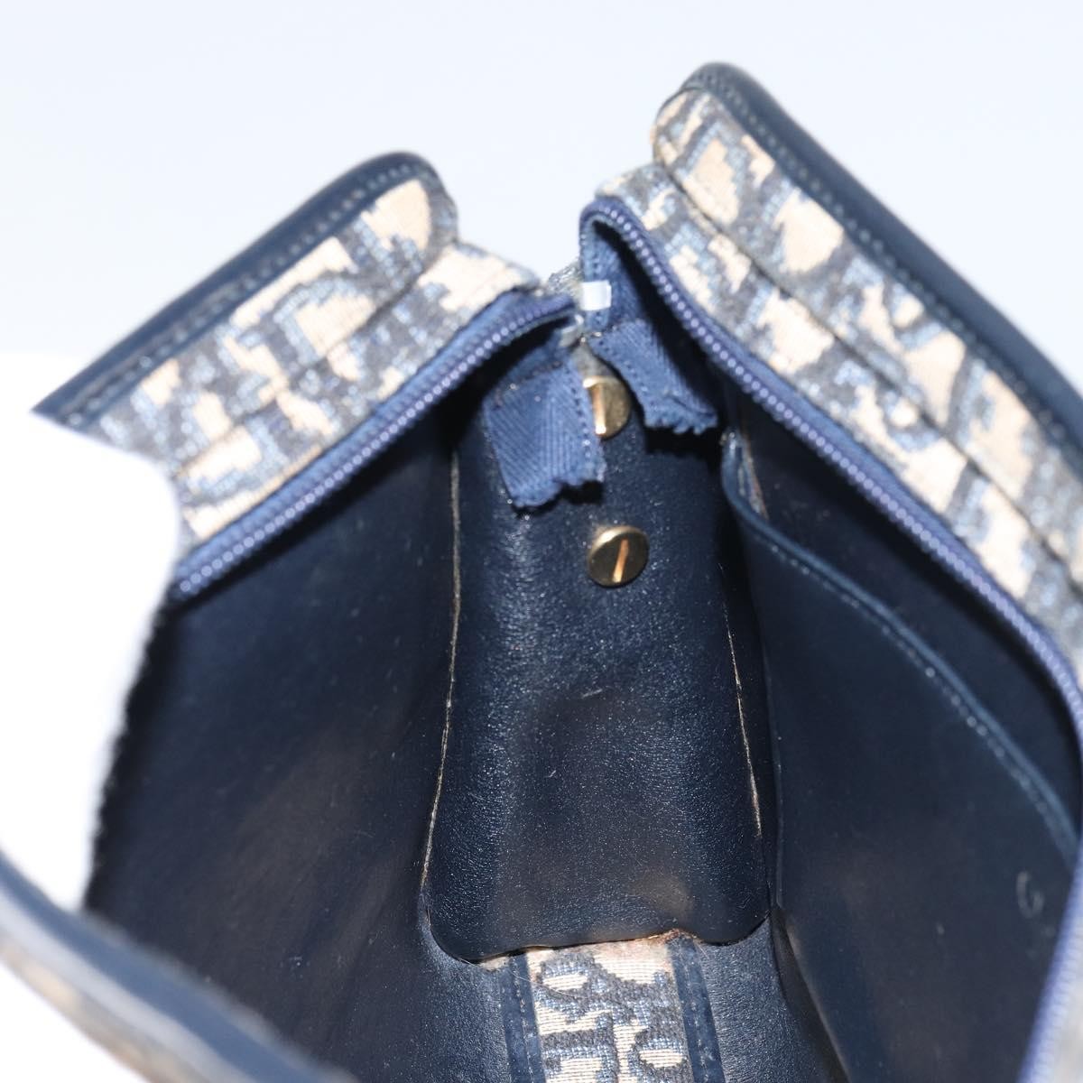 Christian Dior Vintage Trotter Canvas Navy Canvas Shoulder Bag Bag (Pre-Owned)