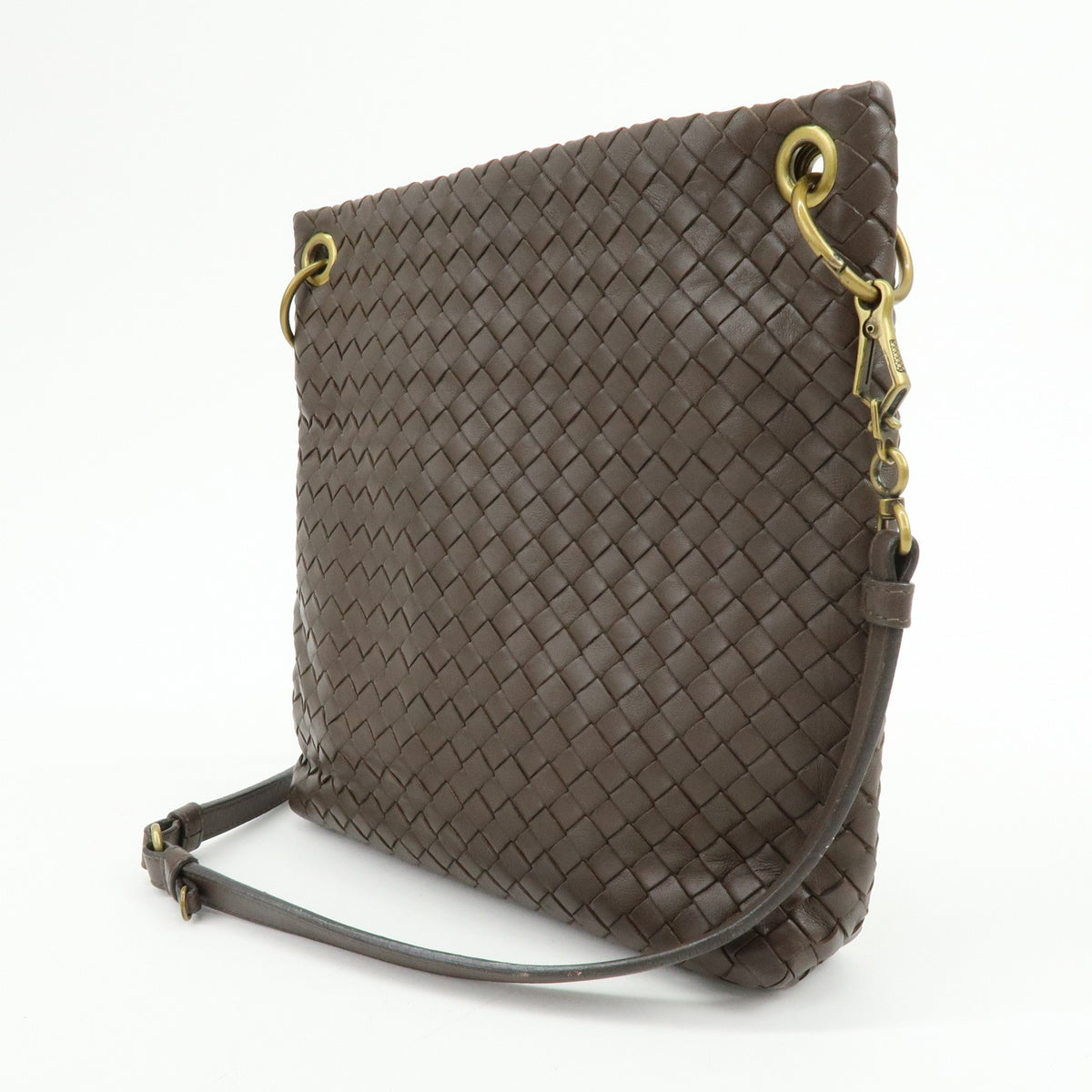 Bottega Veneta Shoulder Intrecciato Nappa Brown Leather Shoulder Bag Bag (Pre-Owned)