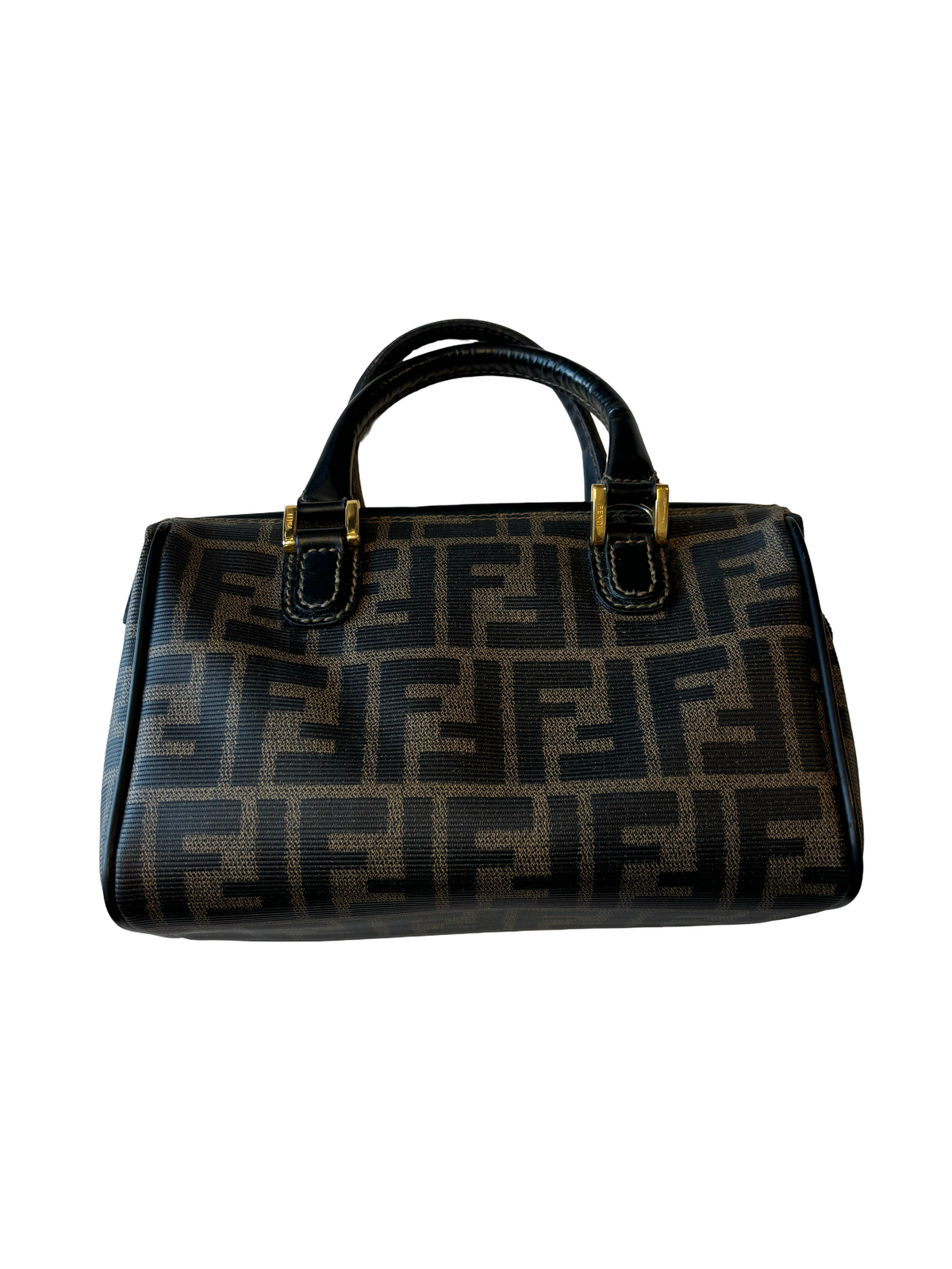 Fendi Zucca Canvas Brown Canvas Handbag (Pre-Owned)