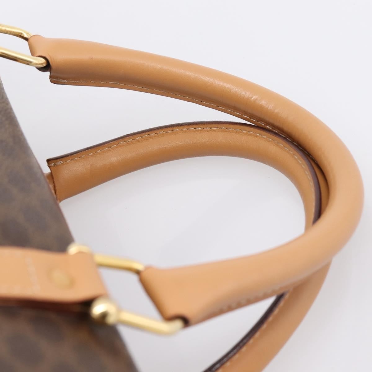 Celine Boston Triomphe Xl Coated Canvas Brown Pvc Handbag (Pre-Owned)
