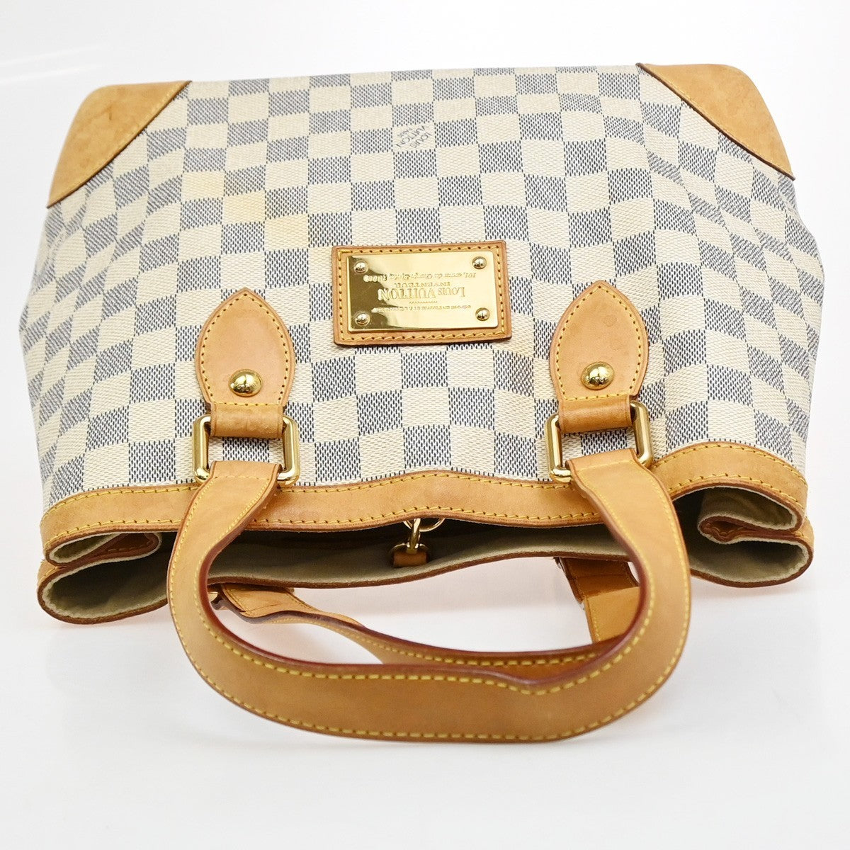 Louis Vuitton Hampstead Damier White Canvas Handbag (Pre-Owned)
