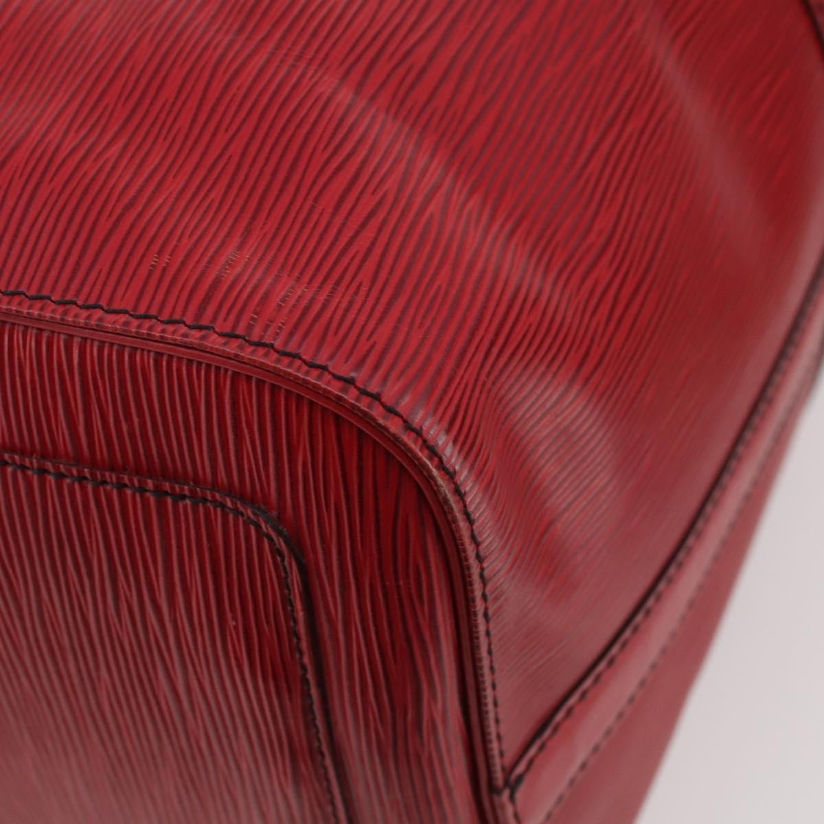 Louis Vuitton Keepall Epi Leather Red Leather Travel Bag Bag (Pre-Owned)