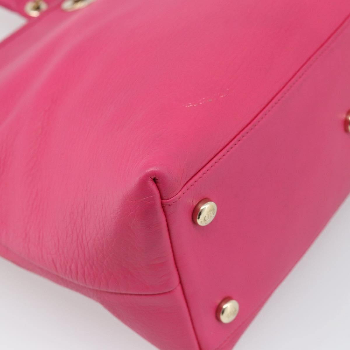 Christian Dior Granville Satchel Leather Pink Leather Handbag (Pre-Owned)