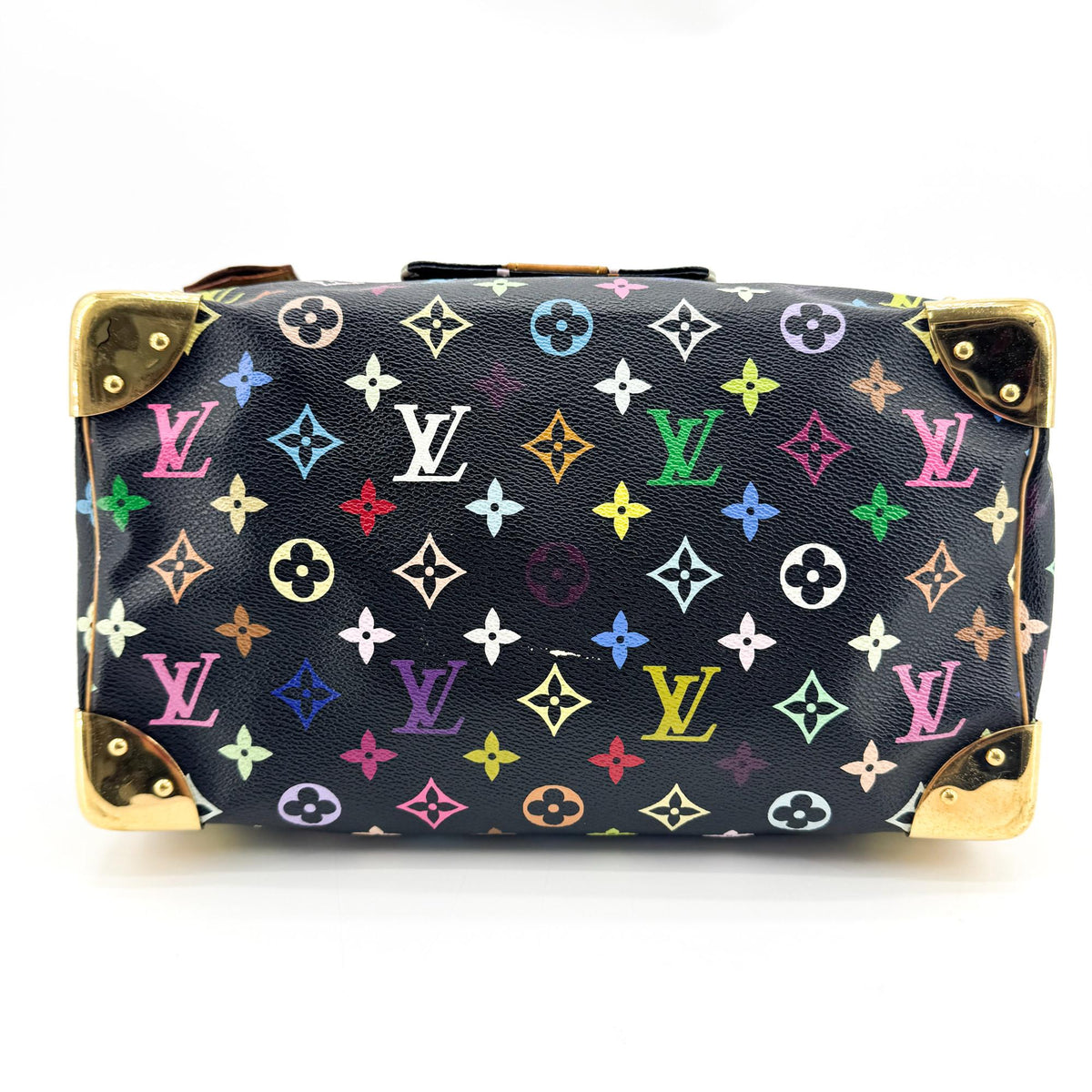 Louis Vuitton Speedy Monogram Multicolor Black Canvas Handbag (Pre-Owned)