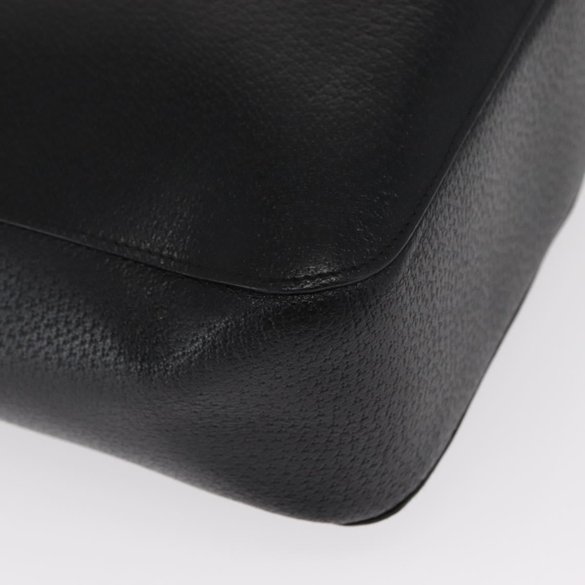 Gucci Vintage Bamboo Handle Tote Leather Black Leather Tote Bag Bag (Pre-Owned)