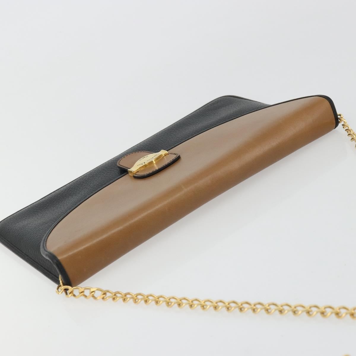 Christian Dior Flap Shoulder Leather Black Leather Shoulder Bag Bag (Pre-Owned)
