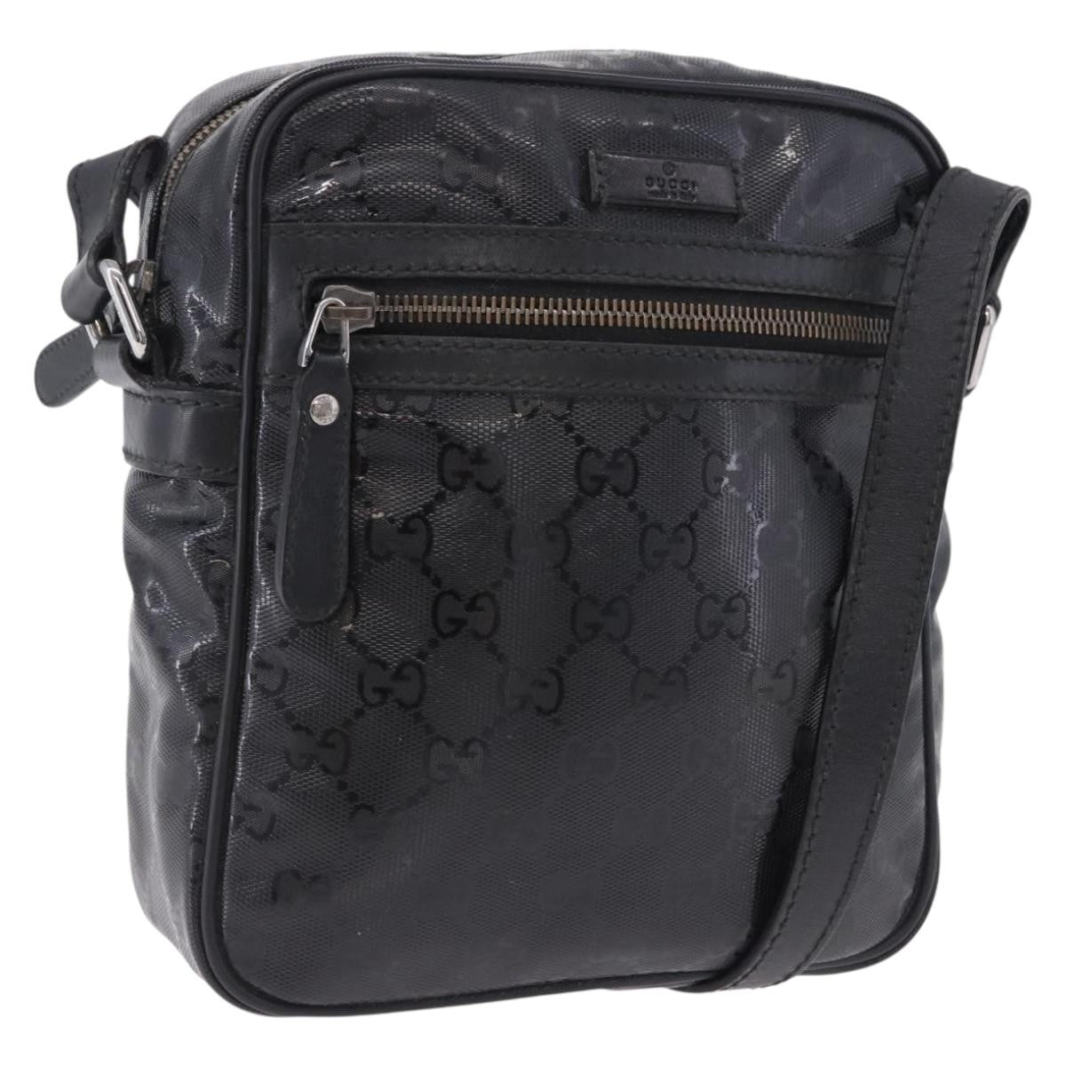 Gucci Zip Gg Imprime Black Canvas Shoulder Bag Bag (Pre-Owned)